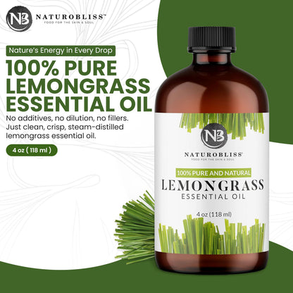 NaturoBliss 100% Pure Lemon Essential Oil: 4oz Value Size