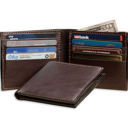Premium Full-Grain Bridle Leather Bifold Wallet | TRUE Shift Crafted in USA