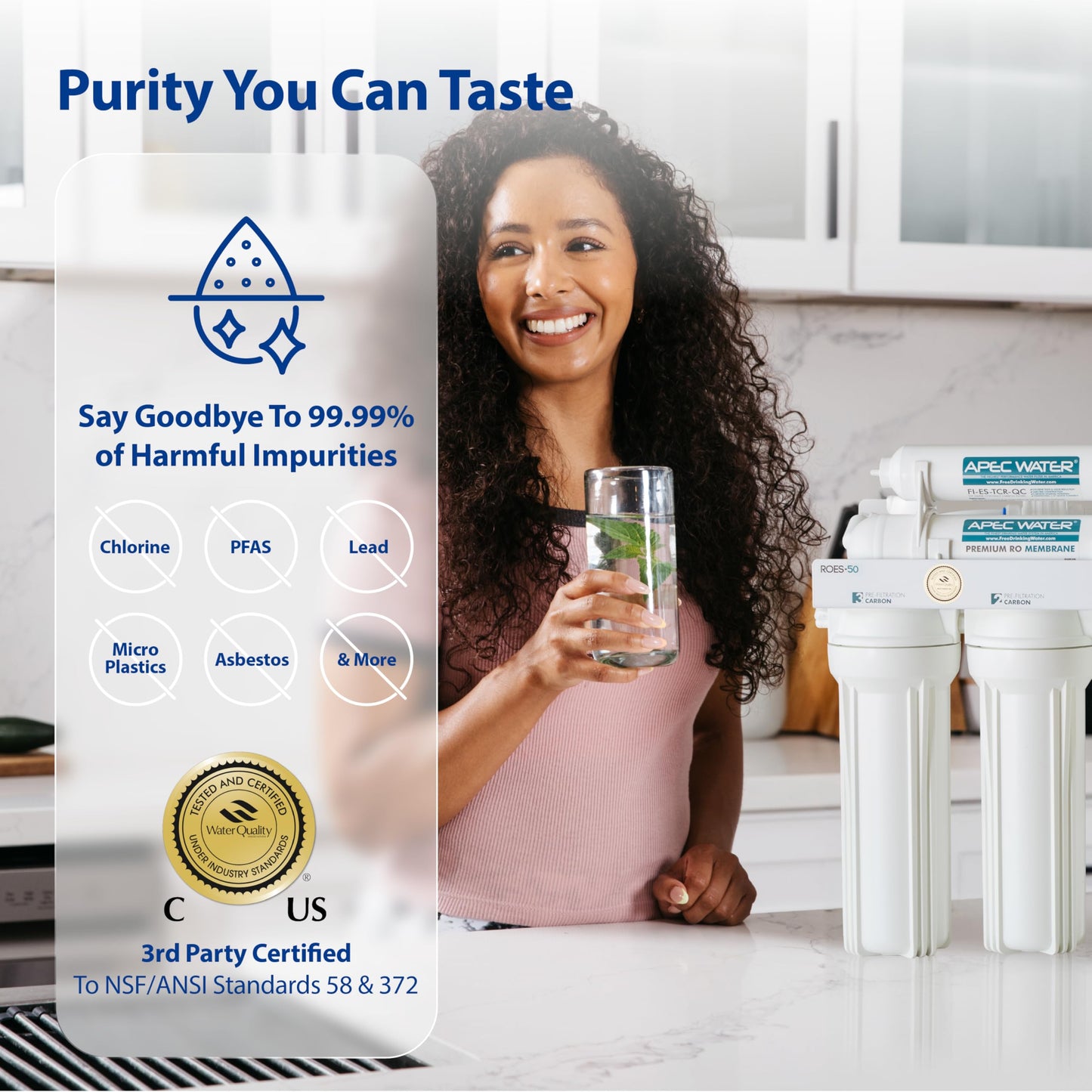 APEC ROES-PH75: The WQA Certified 6-Stage System for Alkaline Mineral pH+ Drinking Water