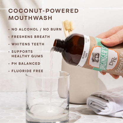 Alcohol-Free Coconut Oil Pulling Mouthwash, Fluoride-Free – Dr. Ginger's