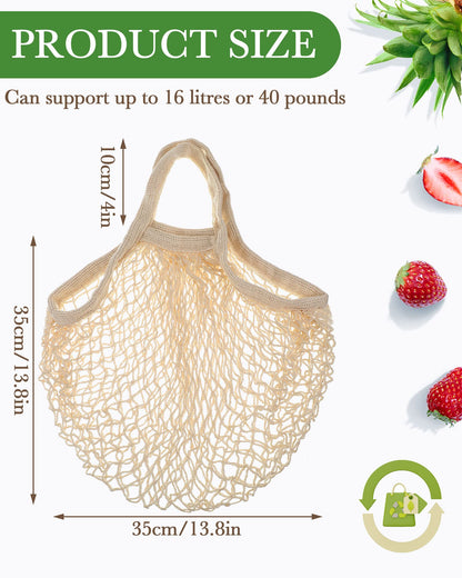 Eccliy 12-Piece Reusable Cotton Mesh Grocery and Produce Bags