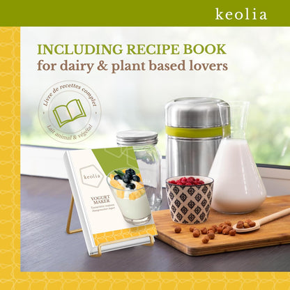 Keolia Yogurt Maker Kit | TRUE Shift Glass & Stainless Toxin‑Free Culturing