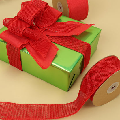 Natural Burlap Wired Ribbon: The Zero-Waste Christmas Accessory That Replaces Synthetic Plastic