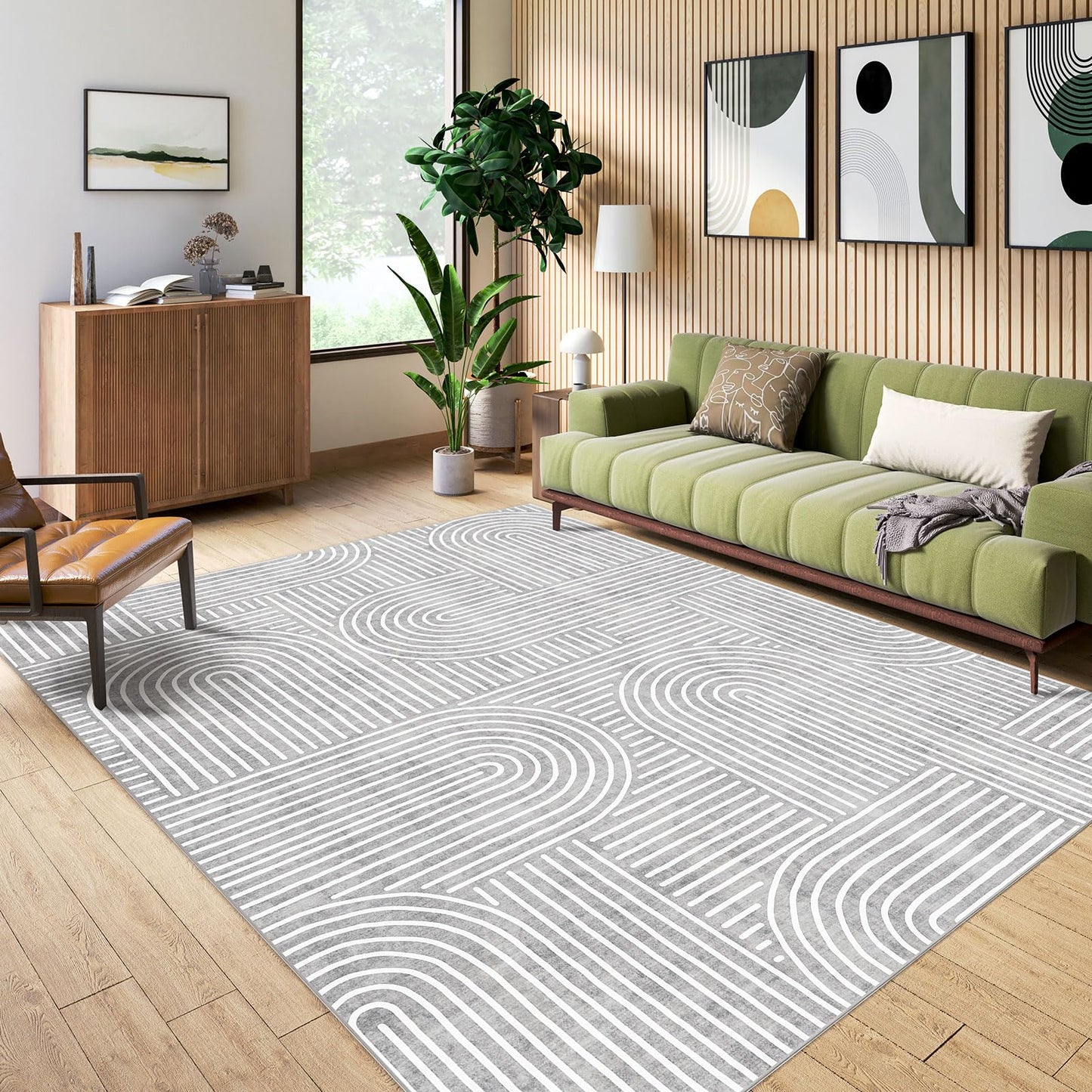LUXRUG 6x9 OEKO-TEX Certified Modern Abstract Washable Rug