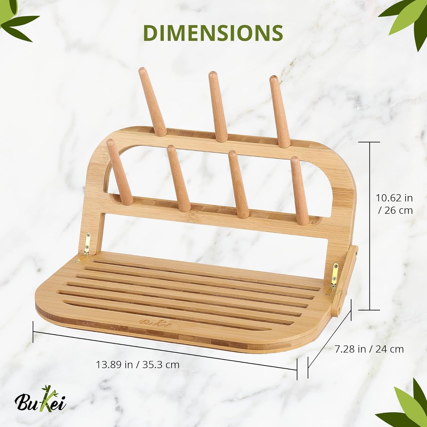 Bamboo Baby Bottle Drying Rack: Natural Space-Saving Wood Dryer