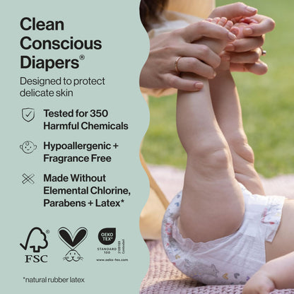 The Honest Company Comfort Dry Diapers: TCF Plant-Based Protection