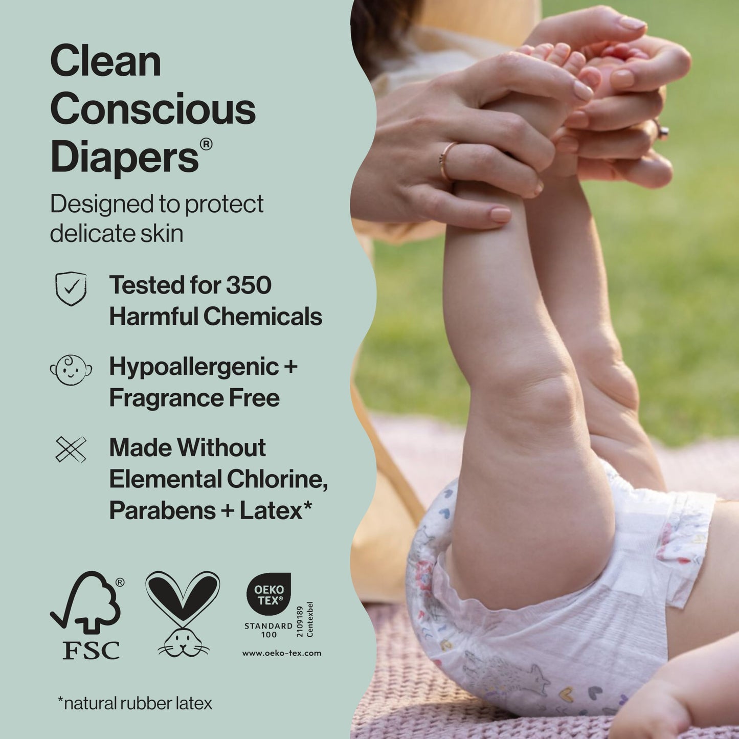The Honest Company Comfort Dry Diapers: TCF Plant-Based Protection