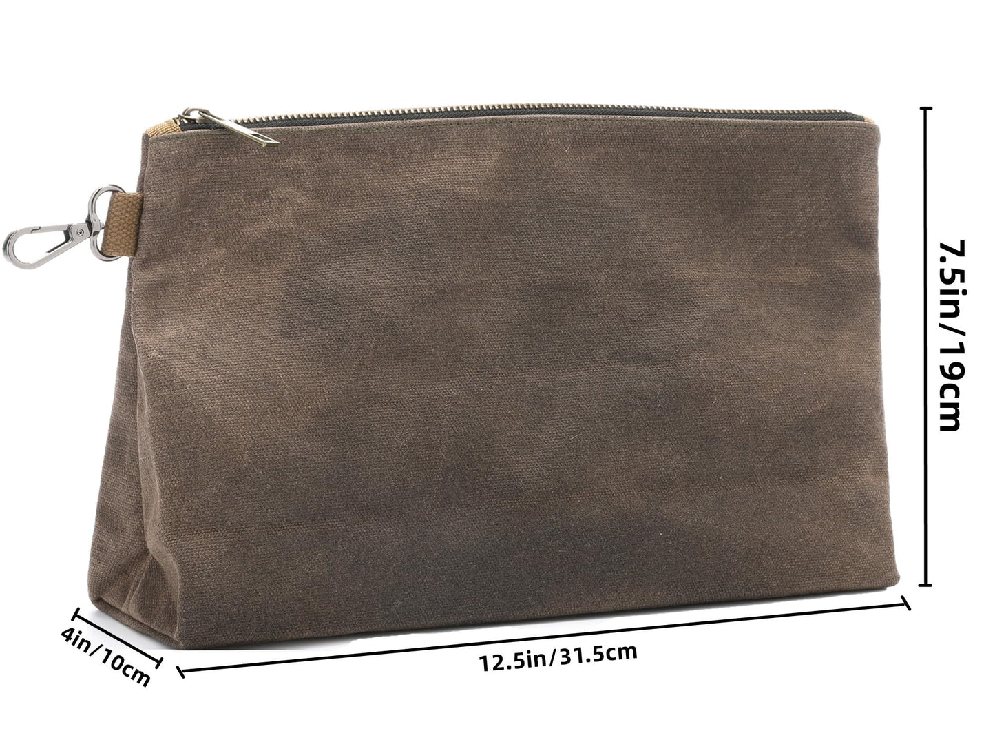 Heavy-Duty 16oz Waxed Cotton Canvas Multipurpose Parent Pouch