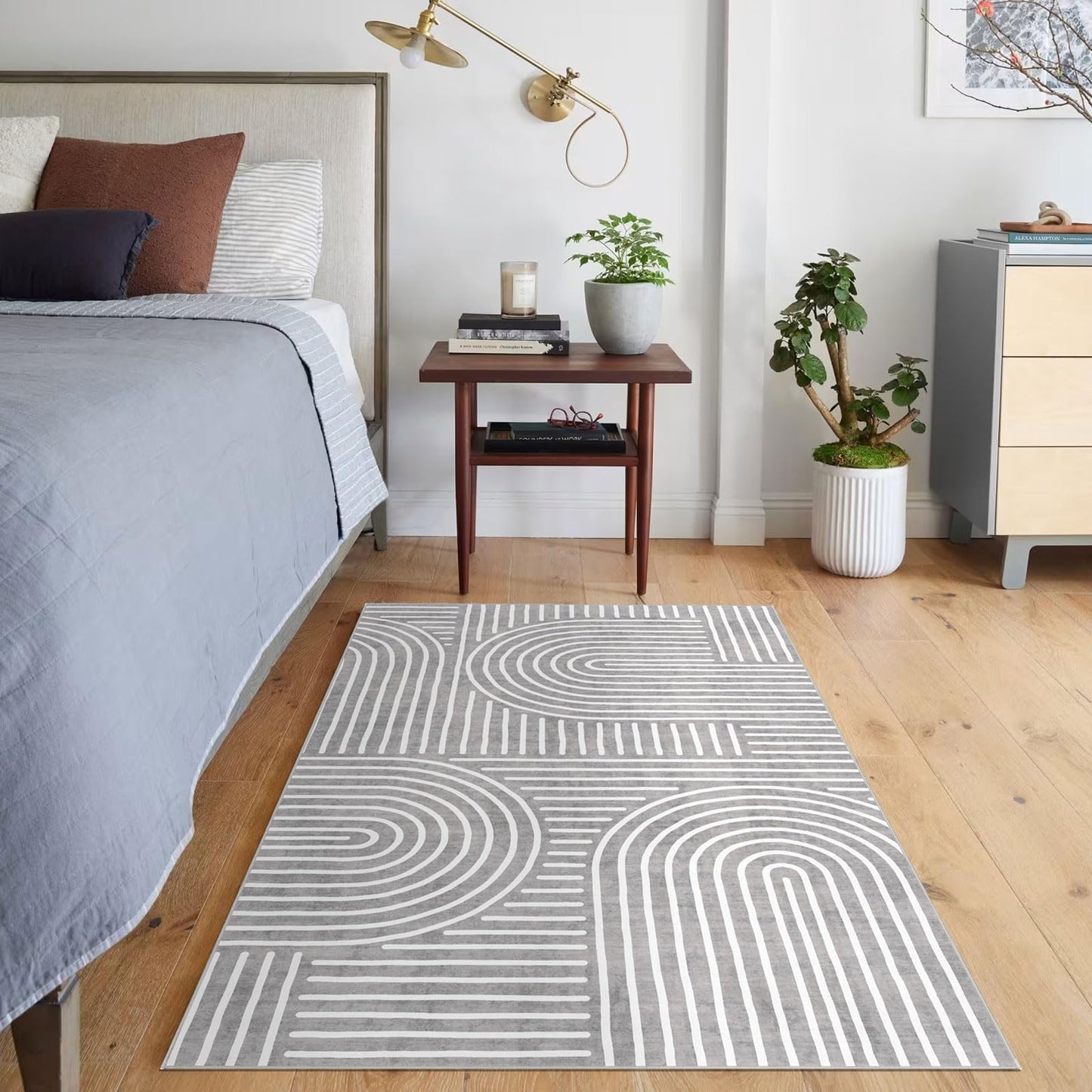 LUXRUG 6x9 OEKO-TEX Certified Modern Abstract Washable Rug