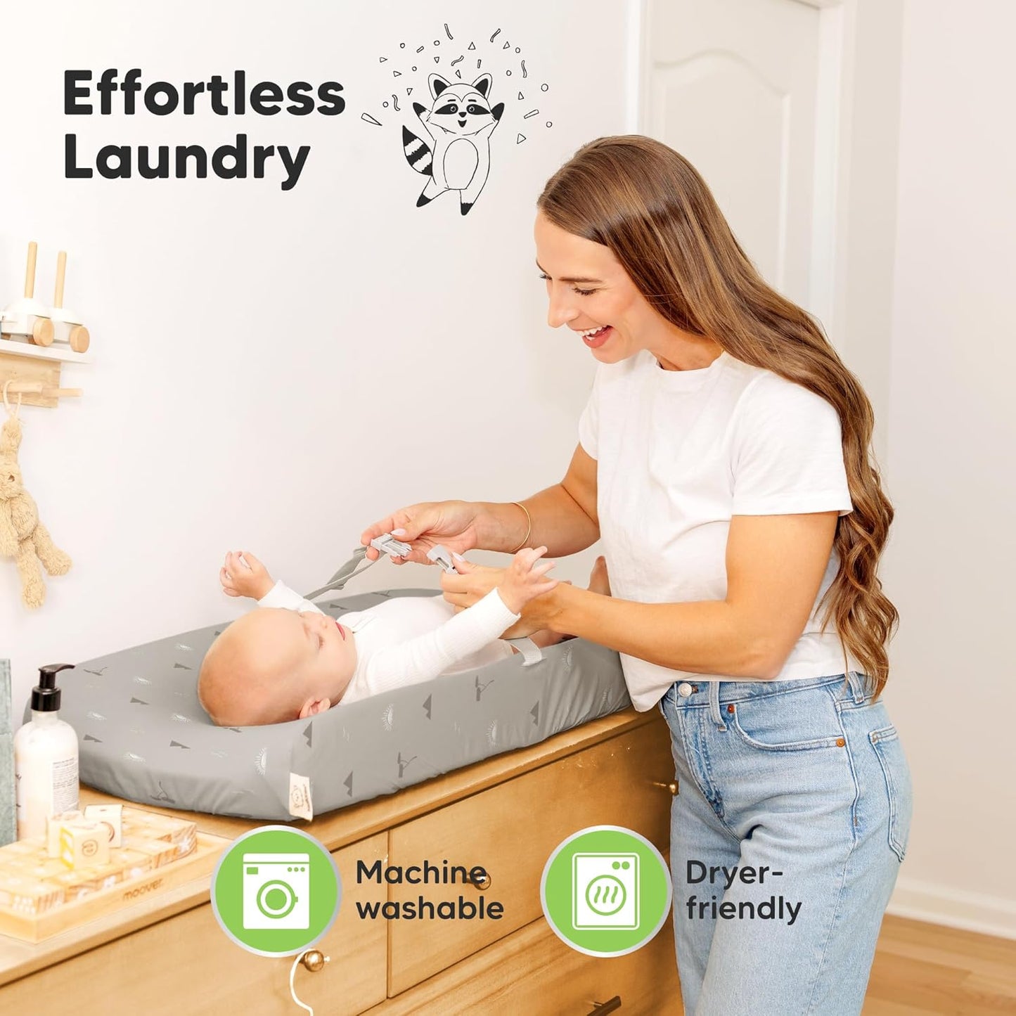 Soothe 100% GOTS-Certified Organic Cotton Changing Pad Covers (2-Pack)