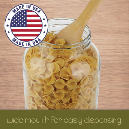 Kitchentoolz 1-Gallon Glass Mason Jars with Airtight Metal Lids (2-Pack)