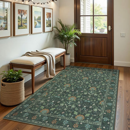 Vibrug Coastal Medallion OEKO-TEX Certified Washable Area Rug