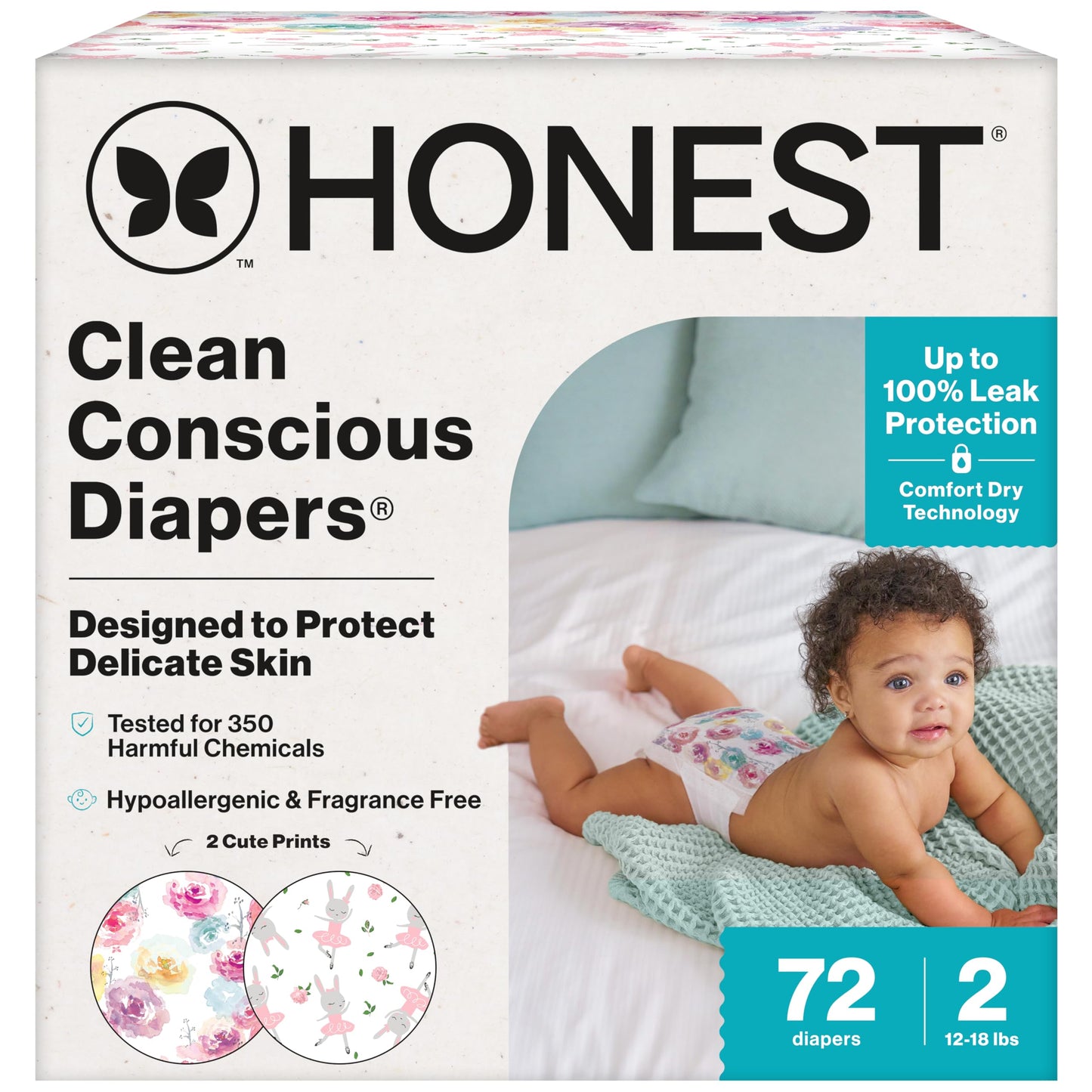 The Honest Company Comfort Dry Diapers: TCF Plant-Based Protection