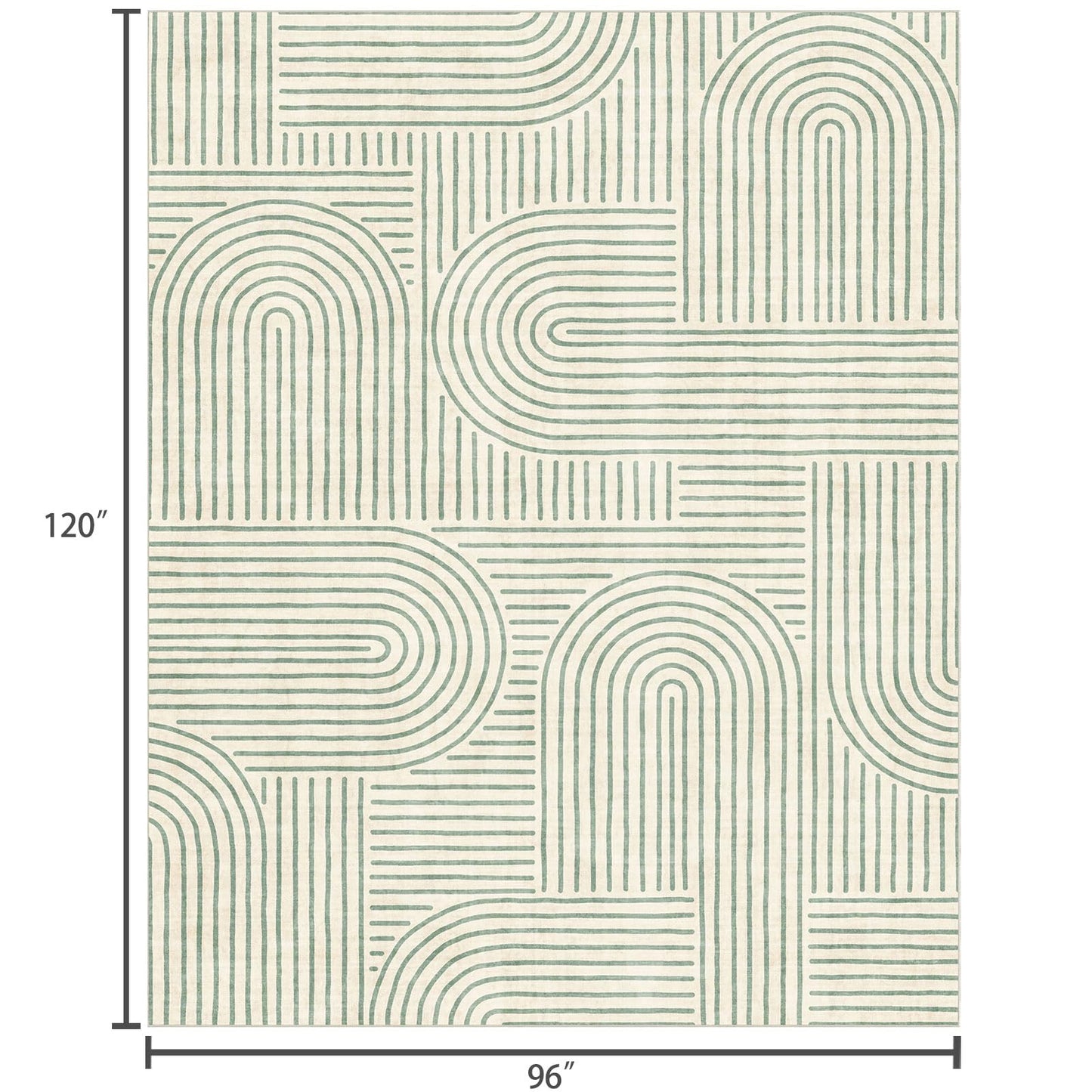 LUXRUG 6x9 OEKO-TEX Certified Modern Abstract Washable Rug
