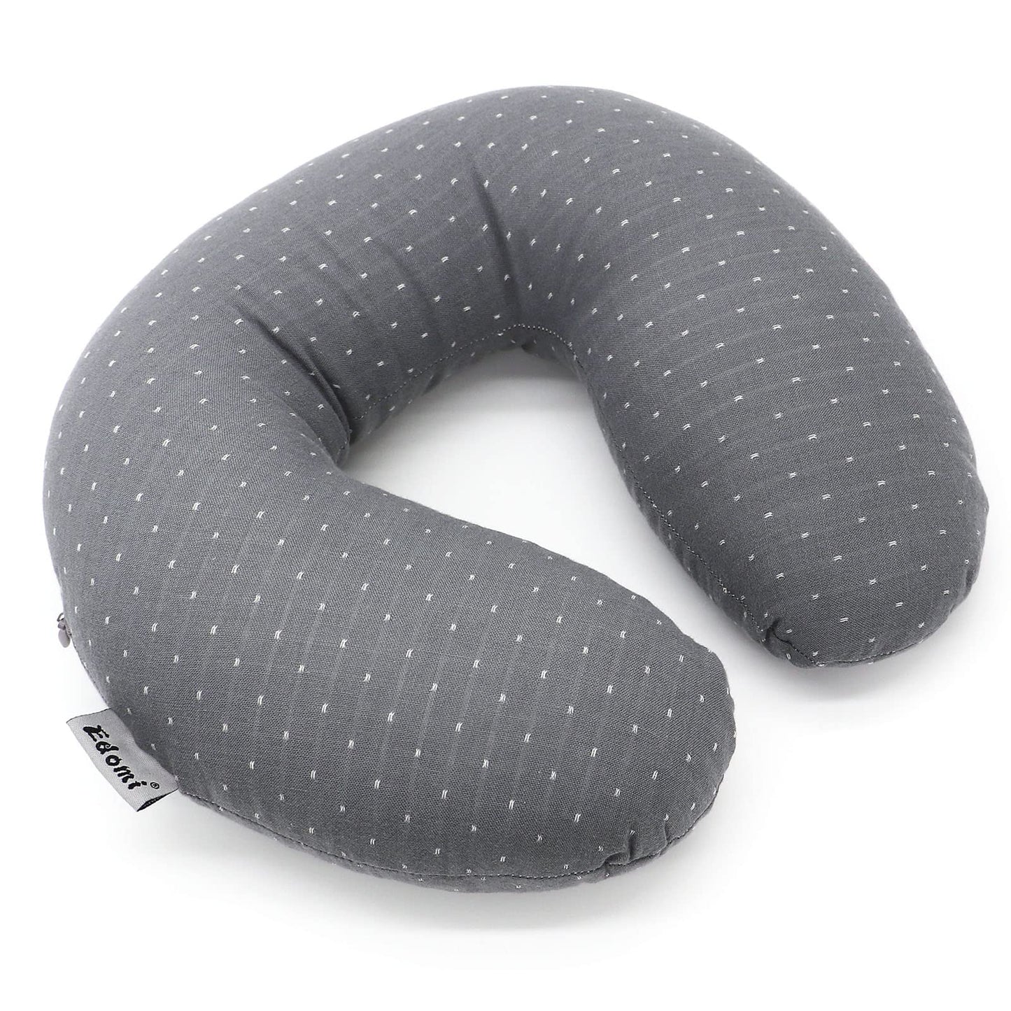 Edomi U-Shaped Adjustable Buckwheat Hull Neck & Shoulder Pillow