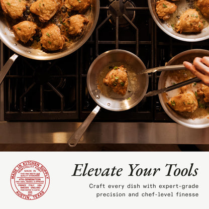 Made In 12-Inch Stainless Clad Frying Pan: Professional 5-Ply Construction, for a Lifetime of Plastic-Free Searing