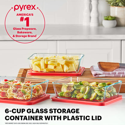Pyrex Simply Store Glass Food Storage Container – BPA‑Free Lid