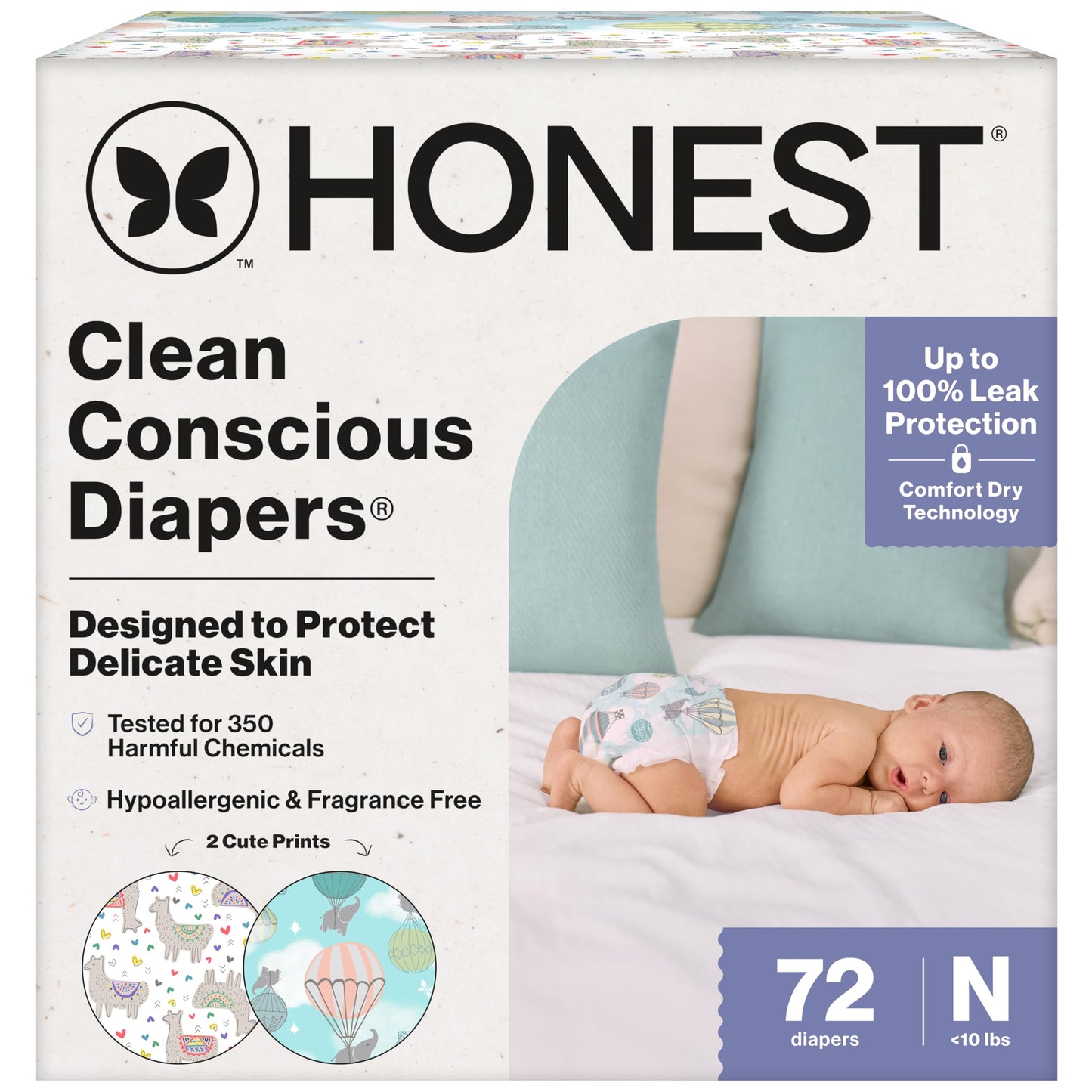 The Honest Company Comfort Dry Diapers: TCF Plant-Based Protection