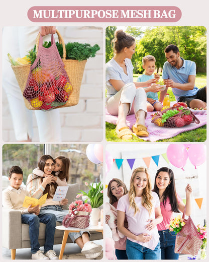 Eccliy 12-Piece Reusable Cotton Mesh Grocery and Produce Bags