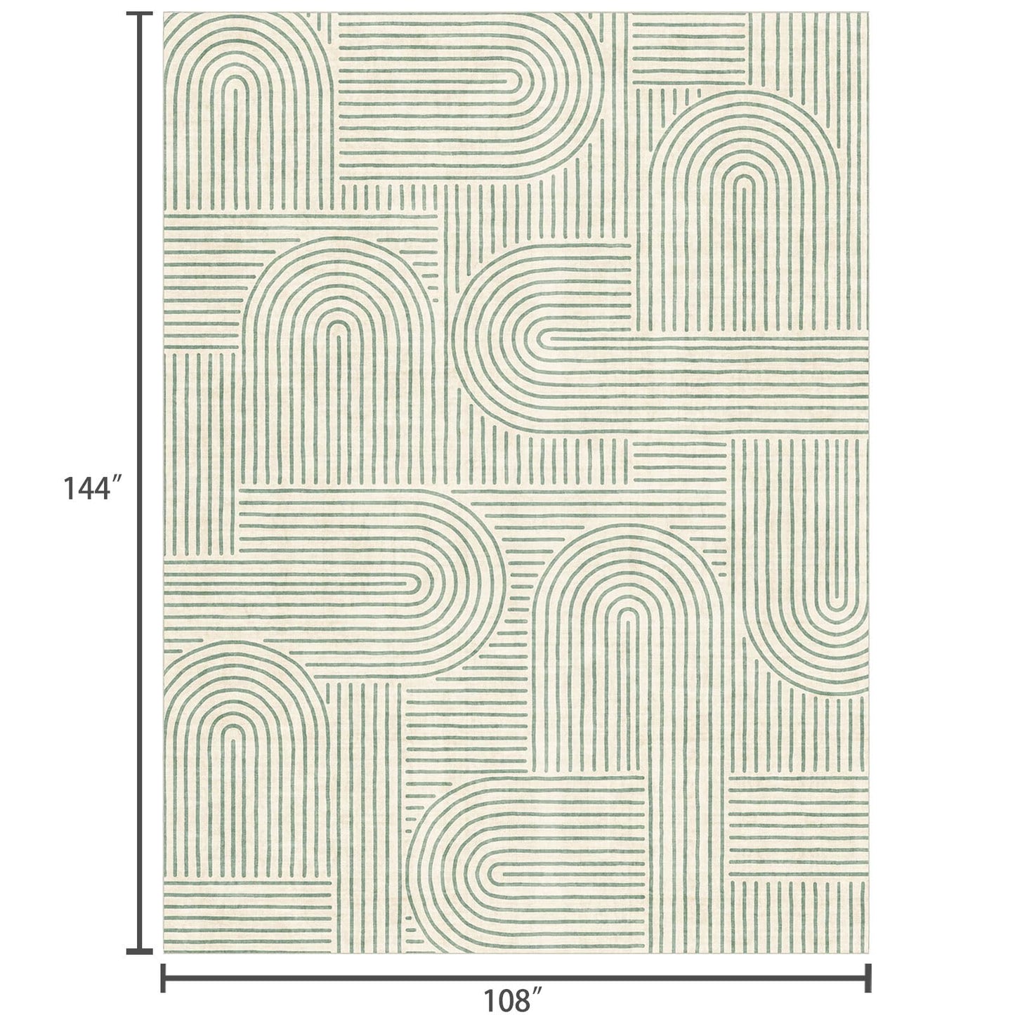 LUXRUG 6x9 OEKO-TEX Certified Modern Abstract Washable Rug