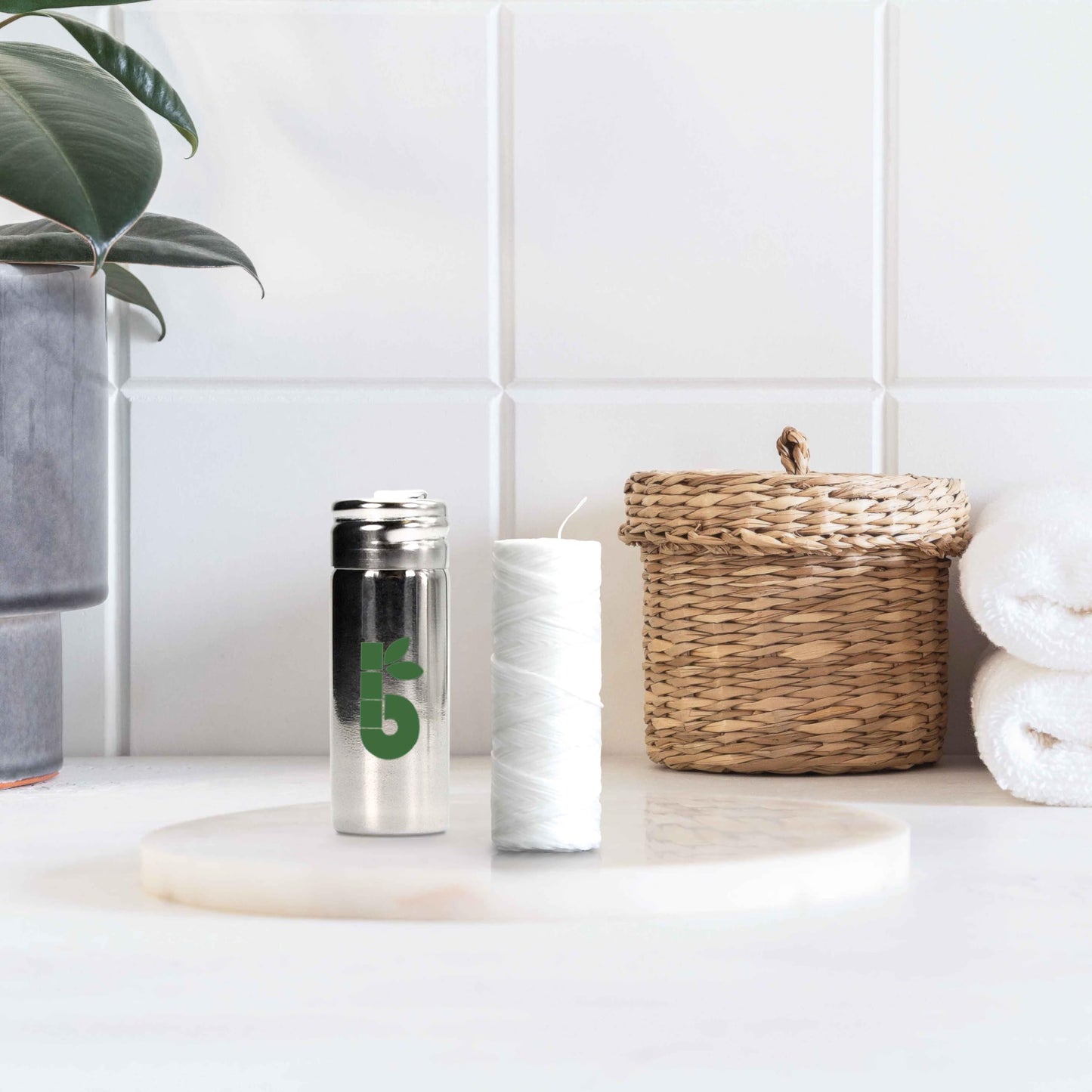 Vegan Plant-Based Dental Floss Tape, Refillable Steel Dispenser – Bambaw