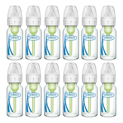 Dr. Brown’s Options+ 4 oz Narrow Borosilicate Glass Baby Bottles (2-Pack)