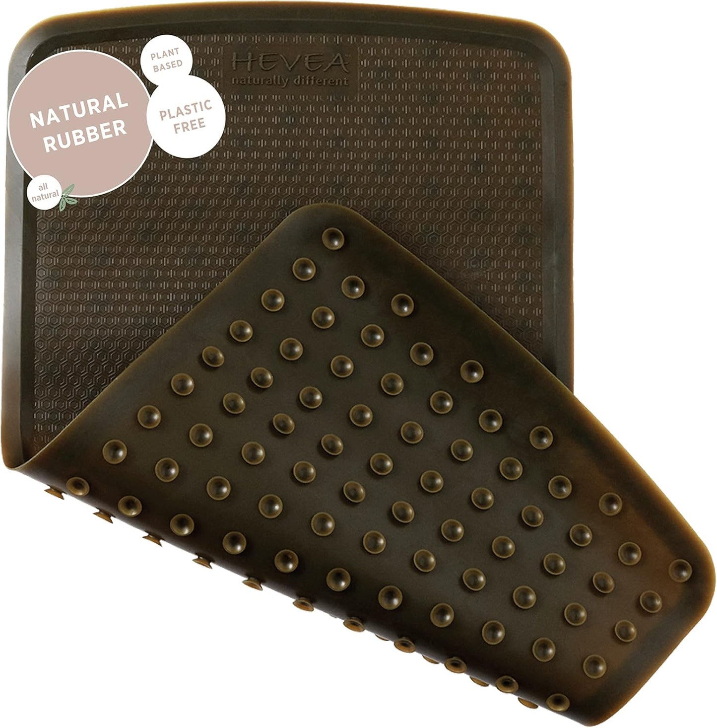 HEVEA Natural Rubber Wave Bath Mat: Plastic-Free & Biodegradable