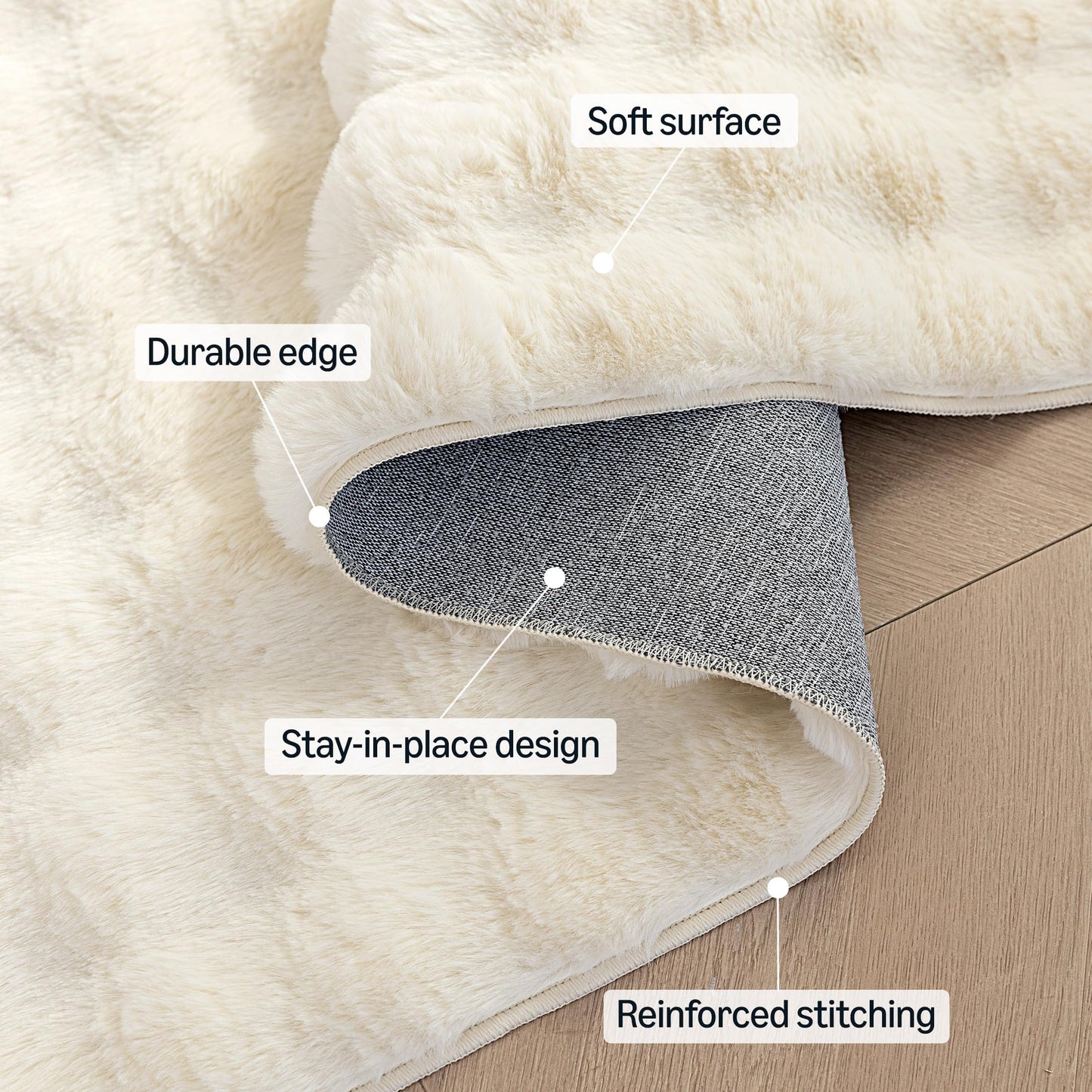 Amazon Basics MADE IN GREEN OEKO-TEX 3D Bubble Washable Rug