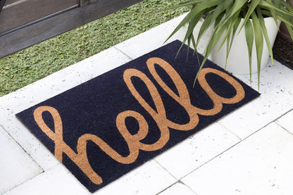 Fab Habitat Minimalist Natural Coir & Rubber Non-Slip Doormat