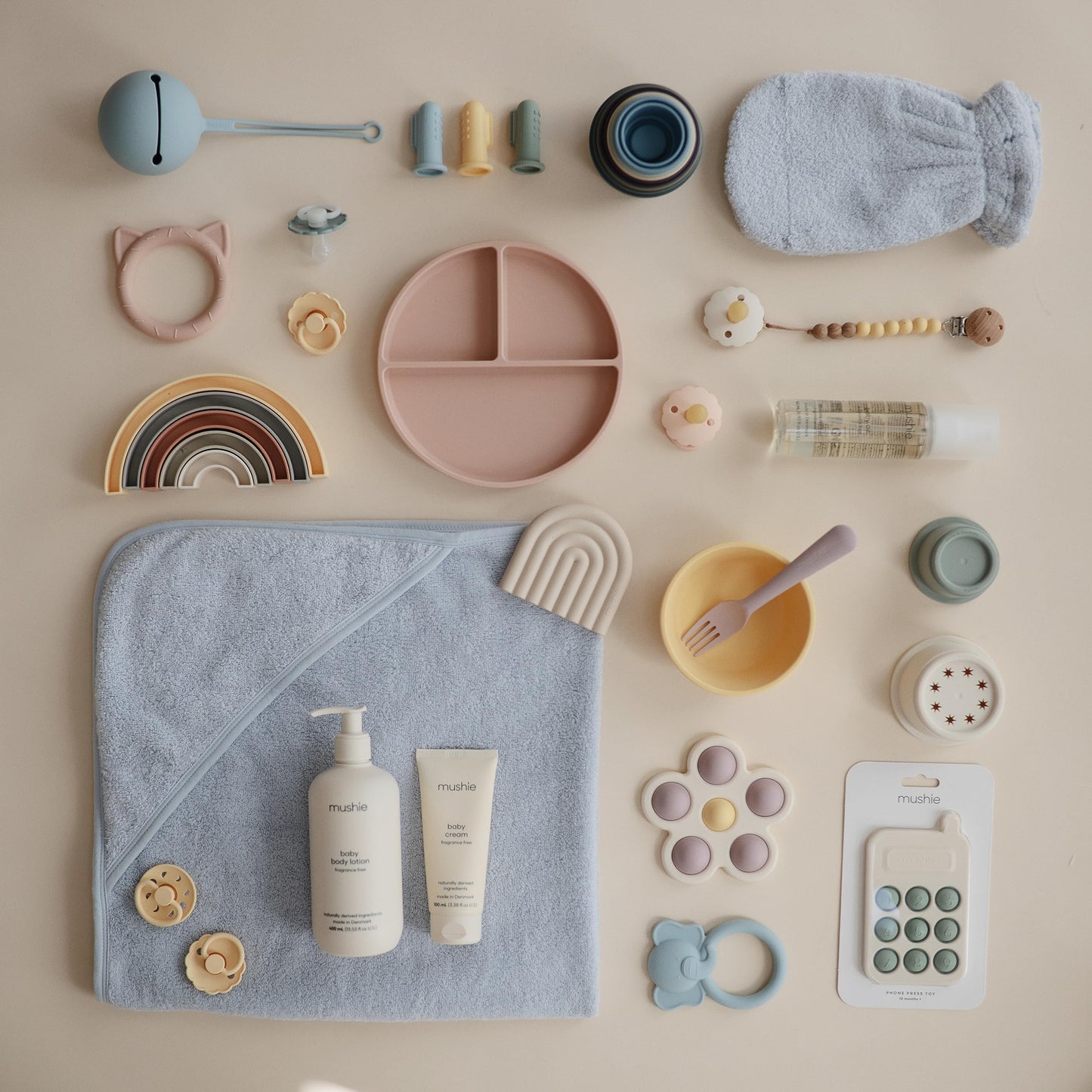 mushie 100% Food-Grade Silicone Divided Suction Plate