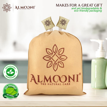 Almooni Natural Egyptian Loofah Exfoliating Body Scrubber (3-Pack)