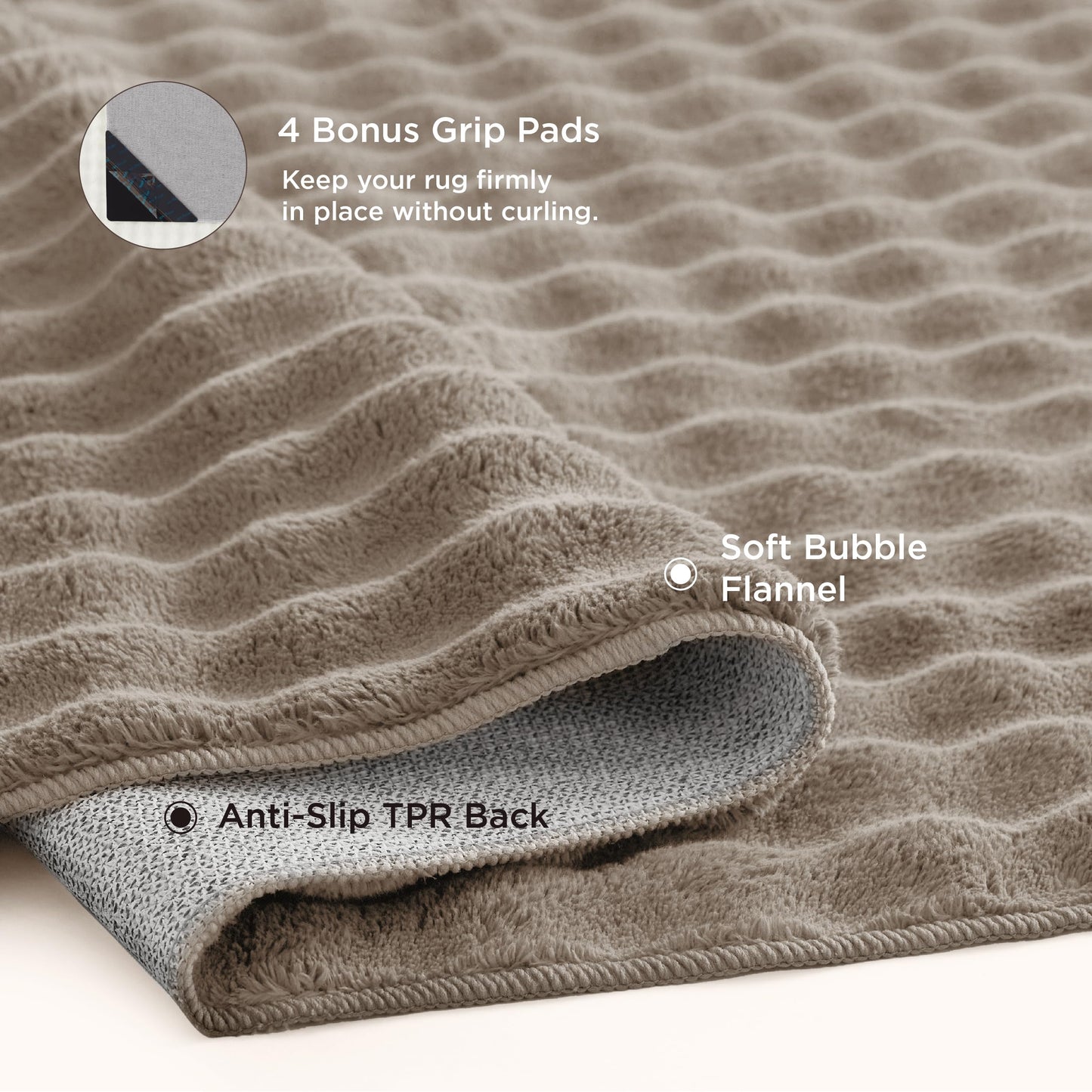 Bedsure OEKO-TEX Certified Machine Washable Faux Wool Area Rug