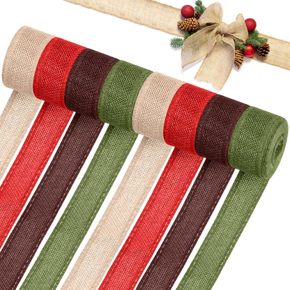 Extended 12-Yard Burlap Ribbon: Natural Wired Edge for Permanent, Handmade Bows & Garlands
