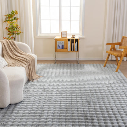 Amazon Basics MADE IN GREEN OEKO-TEX 3D Bubble Washable Rug
