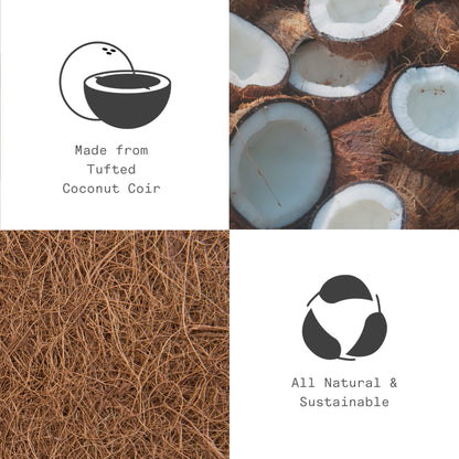 Fab Habitat Minimalist Natural Coir & Rubber Non-Slip Doormat