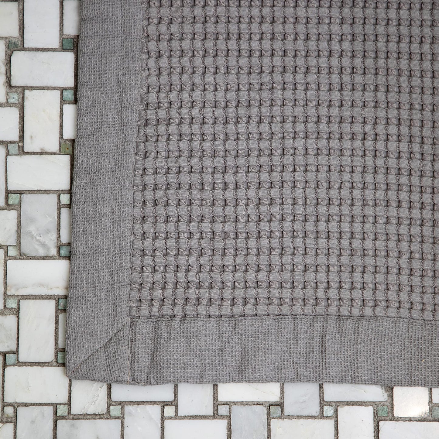 Gilden Tree Bathroom Mat: 100% Absorbent Cotton Waffle Weave