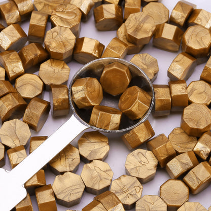 Sealing Wax Beads Kit: 150 Pcs with Permanent Metal Spoon & Reusable Glass Storage Bottles for Zero-Waste Wedding Invitations and Gift Wrap