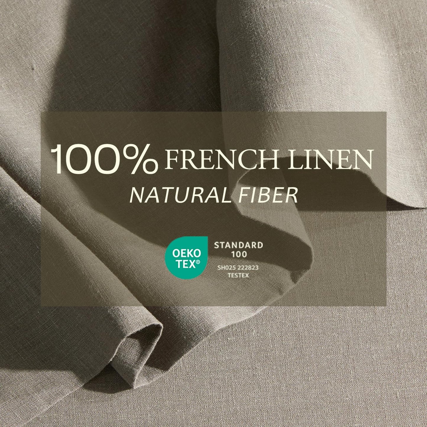 DAPU 100% Pure French Linen Sheets: Natural Normandy Flax Set