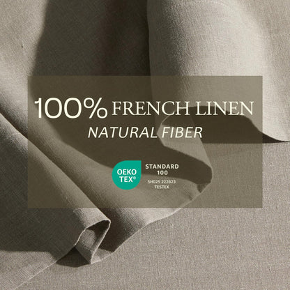 DAPU 100% Pure French Linen Sheets: Natural Normandy Flax Set