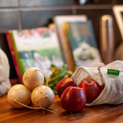 4-Pack Organic Cotton XL Mesh Reusable Produce Bags