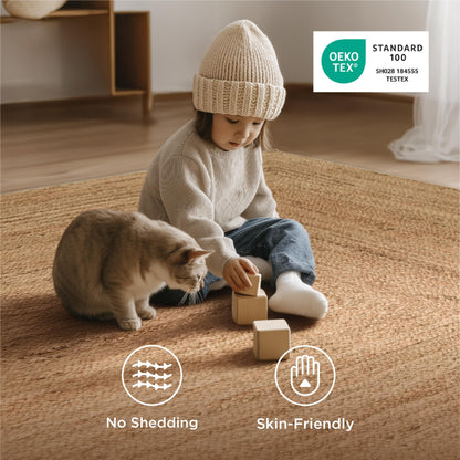 Bedsure OEKO-TEX Certified Machine Washable Faux Wool Area Rug
