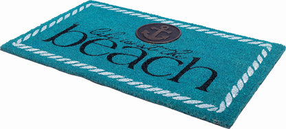 Fab Habitat Minimalist Natural Coir & Rubber Non-Slip Doormat