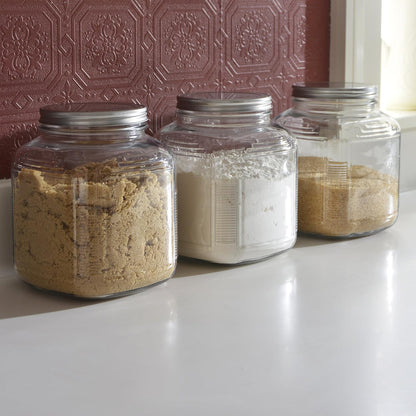 Anchor Hocking 1-Gallon Glass Cracker Jars with Aluminum Lids (Set of 4)