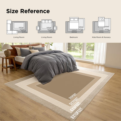 Bedsure OEKO-TEX Certified Machine Washable Faux Wool Area Rug