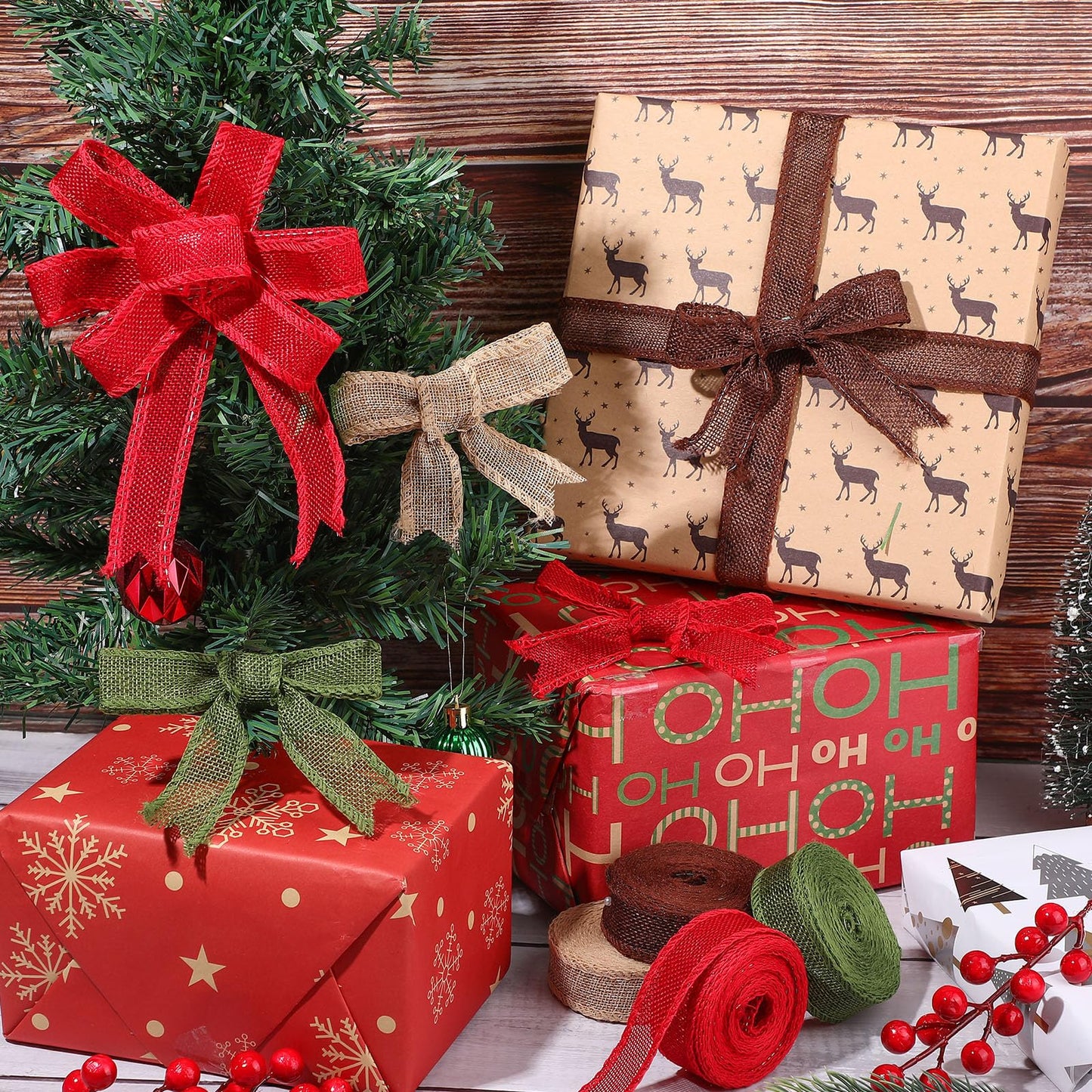 Extended 12-Yard Burlap Ribbon: Natural Wired Edge for Permanent, Handmade Bows & Garlands