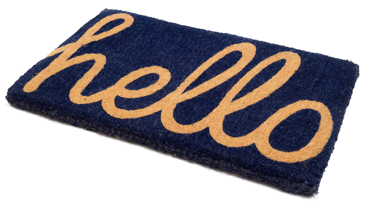Fab Habitat Minimalist Natural Coir & Rubber Non-Slip Doormat