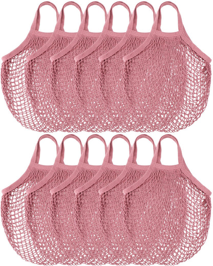 Eccliy 12-Piece Reusable Cotton Mesh Grocery and Produce Bags