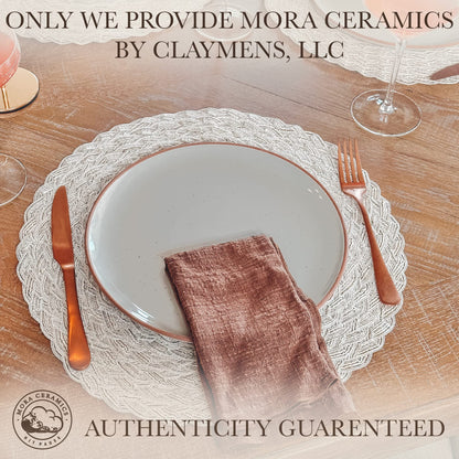 Mora Artisan Matte Ceramic Dinner Plates, Set of 6 (10 inch)