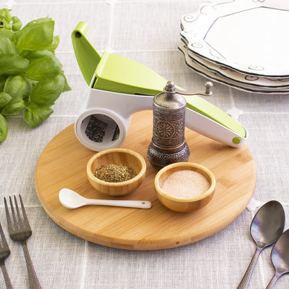 TB Home Acacia Wood Lazy Susan Kitchen Turntable Organizer