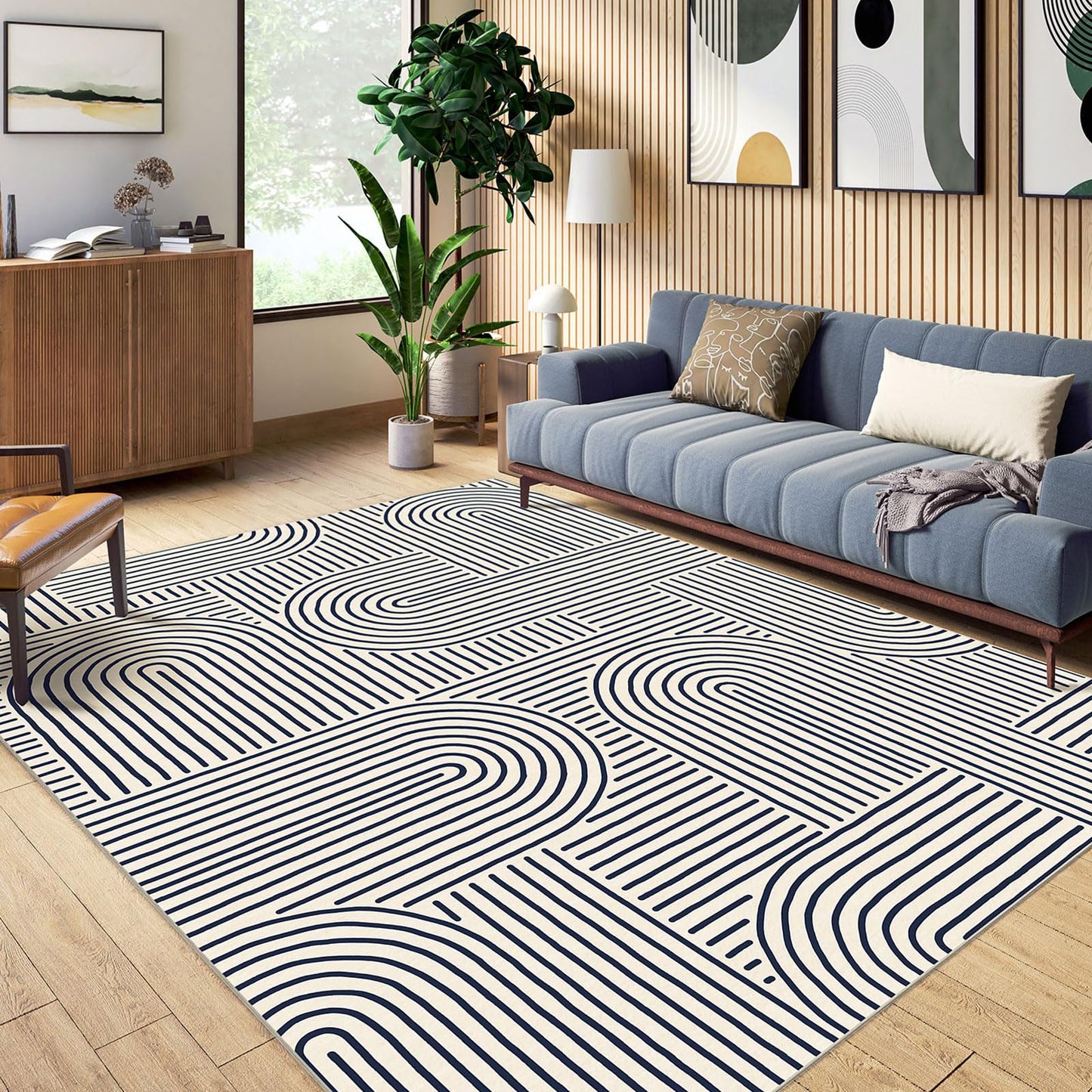 LUXRUG 6x9 OEKO-TEX Certified Modern Abstract Washable Rug